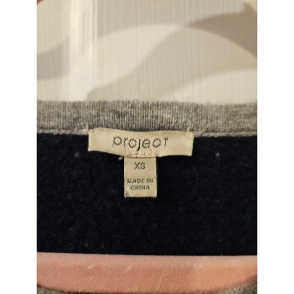 Project Cashmere Colorblock‎ Pattern Sweater Blue Gray Womens XS - Picture 3 of 5